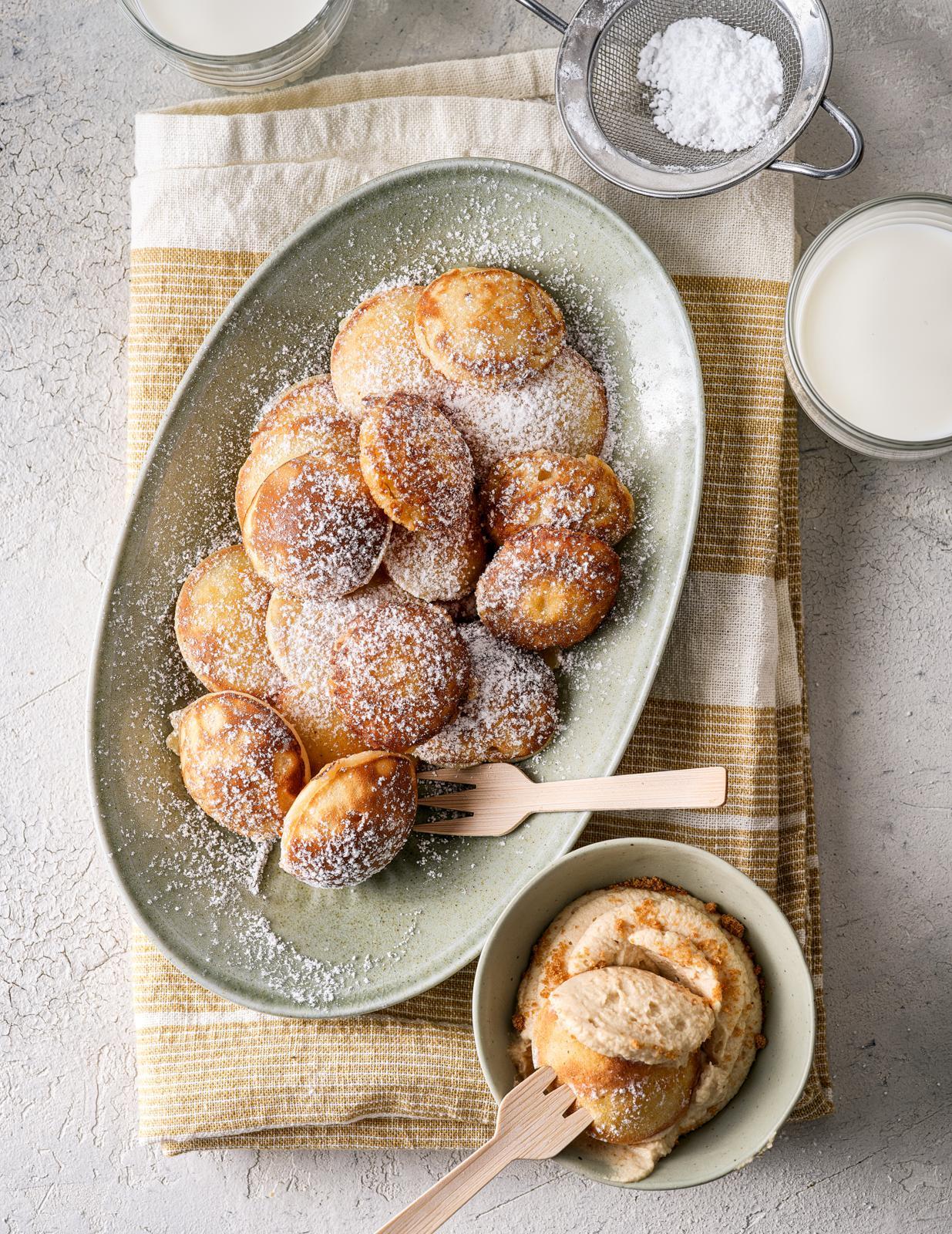 Poffertjes met speculaasroom